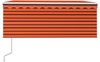 vidaXL Gelenkarmmarkise Automatisch mit Jalousie 3,5x2,5 m Orange Braun Bild 3