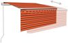 vidaXL Gelenkarmmarkise Automatisch mit Jalousie 3,5x2,5 m Orange Braun Bild 4
