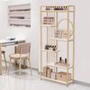 BarberPub Bücherregal, Standregal mit 6 Ebenen, Büroregal mit Metallrahmen, Regal für Büro, Wohnzimmer, Schlafzimmer, Küche, Nagelstudio, Marmor-Weiß Gold, 5180 Bild 2