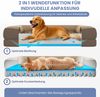 ELONEO orthopädisches Hundebett Grosse Hunde - 122 x 89 x 20 cm, Hundekorb mit Memory Foam, Hundematte wasserdicht und waschbar, Hundekissen, Hundematratze mit weicher Polsterung, braun Bild 3