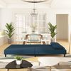 vidaXL Schlafsofa 2-Sitzer mit 2 Kissen Blau Samt 375909 Bild 3