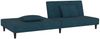vidaXL Schlafsofa 2-Sitzer mit 2 Kissen Blau Samt 375909 Bild 4