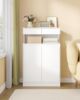 Badezimmerschrank, Badschrank, Aufbewahrungsschrank mit 2 Schubladen und 2 Türen, Küchenschrank, Kommode, Verstellbare Ablage, für Badezimmer, Zeichensaal, 30 × 60 × 90 cm, Weiß Bild 3