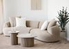 Beistelltisch >Athens< in Weiss / Dunkelbraun, Keramik, MDF, Dekor - 50x45 (HxD) Bild 2
