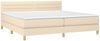 vidaXL Boxspringbett mit Matratze Creme 200x200 cm Stoff, Härtegrad: H2 [3140726] Bild 3