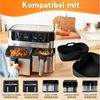 SURFOU Backform Heißluftfritteuse Zubehör 29-tlg set für Tefal Dual Easy Fry EY9018, (29-tlg Heißluftfritteuse Zubehör Set für Tefal EY9018 & weitere Dual-Airfryer, Tower T17099, Salter EK5729 – ideal für 3,1L + 5,2L Air Fryer, inklu. Silikonformen, Mu... Bild 4