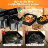 SURFOU Backform Heißluftfritteuse Zubehör 29-tlg set für Tefal Dual Easy Fry EY9018, (29-tlg Heißluftfritteuse Zubehör Set für Tefal EY9018 & weitere Dual-Airfryer, Tower T17099, Salter EK5729 – ideal für 3,1L + 5,2L Air Fryer, inklu. Silikonformen, Mu... Bild 3