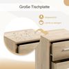 Nachttisch 2er-Set mit 3 Schubladen, Spanplatte, 37,6x35,2x65,5 cm, Natur Bild 5