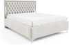 MEBLINI Polsterbett 180x200 mit Lattenrost ohne Matratze – ARONA SILVER – Beige Samt – Doppelbett mit Bettkasten - Stauraumbett - Kopfteil Bett mit Stauraum Bild 2