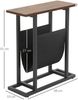 Beistelltisch 49 x 19 x 55 cm mit Stofftasche, Stahlrahmen, dunkelbraun Bild 3