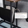 Beistelltisch 49 x 19 x 55 cm mit Stofftasche, Stahlrahmen, dunkelbraun Bild 5