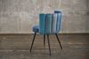 KAWOLA Stuhl JADA Esszimmerstuhl Velvet blau Fuß schwarz 86 x 55 x 59 cm Bild 5