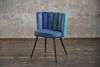 KAWOLA Stuhl JADA Esszimmerstuhl Velvet blau Fuß schwarz 86 x 55 x 59 cm Bild 2