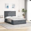 vidaXL Ottoman-Bett mit Matratzen Dunkelgrau 140x190 cm Samt 3313614 Bild 3