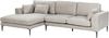 Ecksofa FLAM Samtstoff Grau Rechtsseitig Bild 4