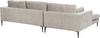 Ecksofa FLAM Samtstoff Grau Rechtsseitig Bild 5