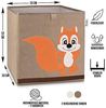 LIFENEY Aufbewahrungsbox Kinder mit Eichhörnchen Motiv I Spielzeugbox mit Tiermotiv passend für Würfelregale I Ordnungsbox für das Kinderzimmer I Aufbewahrungskorb Kinder Bild 3