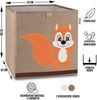 LIFENEY Aufbewahrungsbox Kinder mit Eichhörnchen Motiv I Spielzeugbox mit Tiermotiv passend für Würfelregale I Ordnungsbox für das Kinderzimmer I Aufbewahrungskorb Kinder Bild 2