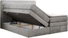Boxspringbett mit Kopfteil und Topper, Polsterbett - LUKA-KING - 200x200cm - Hellgrau Velours - H4 Bild 4