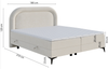 Selsey 'Loreo' Boxspringbett mit Samtbezug, hellbeige , 180x200 cm Bild 4