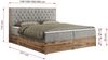 Boxspringbett, Schlafzimmerbett, Bettkasten - AMORE - 140 x 200 cm - Hellgrau Stoff - H3 Bild 5