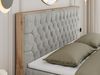 Boxspringbett, Schlafzimmerbett, Bettkasten - AMORE - 140 x 200 cm - Hellgrau Stoff - H3 Bild 3