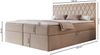 Selsey 'Carenzo' Boxspringbett mit Bonellmatratze, Topper, Velours, blau-grau, 160x200 cm Bild 4