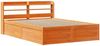 vidaXL Massivholzbett mit Kopfteil Wachsbraun 135x190 cm Kiefer 3307100 Bild 2