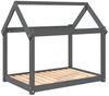 vidaXL Hundebett 101 x 70 x 90 cm Massivholz Kiefer, Grau Bild 2