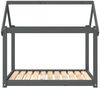 vidaXL Hundebett 101 x 70 x 90 cm Massivholz Kiefer, Grau Bild 5