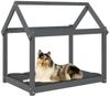 vidaXL Hundebett 101 x 70 x 90 cm Massivholz Kiefer, Grau Bild 4
