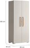 Dmora Gartenschrank Melville, Gartenmöbel, Mehrzweck-Gartenschrank, Container für Balkon oder Garage, Made in Italy, 80x45 h180 cm, Sand Bild 3