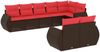 vidaXL 8-teiliges Gartensofa-Set mit Kissen, braun, Polyrattan 3221623 Bild 2