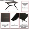 Esszimmertisch HWC-O58, Esstisch Sinterstein Metall, Marmor-Optik 120cm ~ grau Bild 2