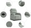 vidaXL Relaxsessel Hellgrau Samt 373500 Bild 5
