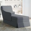 vidaXL Chaiselongue mit Nackenrolle Rechter Armlehne Dunkelgrau Samt 4009783 Bild 3