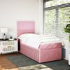 vidaXL Boxspringbett mit Matratze Rosa 80x200 cm Samt 3294489 Bild 5