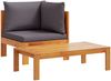 vidaXL 6-tlg. Garten-Sofagarnitur mit Kissen Massivholz Akazie 3214864 Bild 3