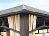 Gartenpavillon 3x3 m Stahldach Hardtop 4 Seitenteile in Champagner, Pfosten 9x9 cm Bild 5