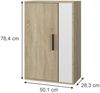 Hängeschrank Berno Sonoma/Weiß 50.1 x 78.4 cm mit 2 Fächern Vicco Bild 2