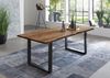 Esstisch Baumkante massiv Akazie natur 160 x 85 schwarz NIAH 61841363 Bild 2