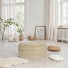 Sitzhocker mit Stauraum Wolle oval 81cm Braun abnehmbarer Deckel Wohnzimmer Schlafzimmer Bild 2