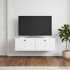 vidaXL Wandmontierter TV-Schrank 98 x 31 x 30 cm Weiß Holzwerkstoff 899235 Bild 4