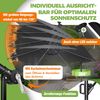 KESSER® Ampelschirm mit LED Solar inkl. Abdeckung mit Kurbelvorrichtung, UV-Schutz, Aluminium anthrazit, Ø 300 cm Bild 5