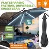 KESSER® Ampelschirm mit LED Solar inkl. Abdeckung mit Kurbelvorrichtung, UV-Schutz, Aluminium anthrazit, Ø 300 cm Bild 4