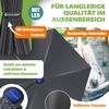 KESSER® Ampelschirm mit LED Solar inkl. Abdeckung mit Kurbelvorrichtung, UV-Schutz, Aluminium anthrazit, Ø 300 cm Bild 3