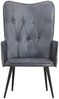 Ohrensessel Grau Echtleder [339649] Bild 2