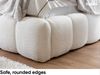 MEBLINI Polsterbett 180x200 mit Lattenrost ohne Matratze - CARLOS - Schwarz Boucle - Bubble Bett - Cloud Bett - Marshmallow Bed - Kopfteil Bett mit Stauraum Bild 3