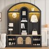 Multifunktionaler Kleiderschrank/Eingangsbereichsschrank mit Schuhregal, Ablagen und Haken. Garderobenschrank– eine Garderobe aus robustem MDF mit modernem Design und praktischem Stauraum. Bild 2