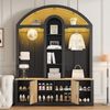 Multifunktionaler Kleiderschrank/Eingangsbereichsschrank mit Schuhregal, Ablagen und Haken. Garderobenschrank– eine Garderobe aus robustem MDF mit modernem Design und praktischem Stauraum. Bild 3